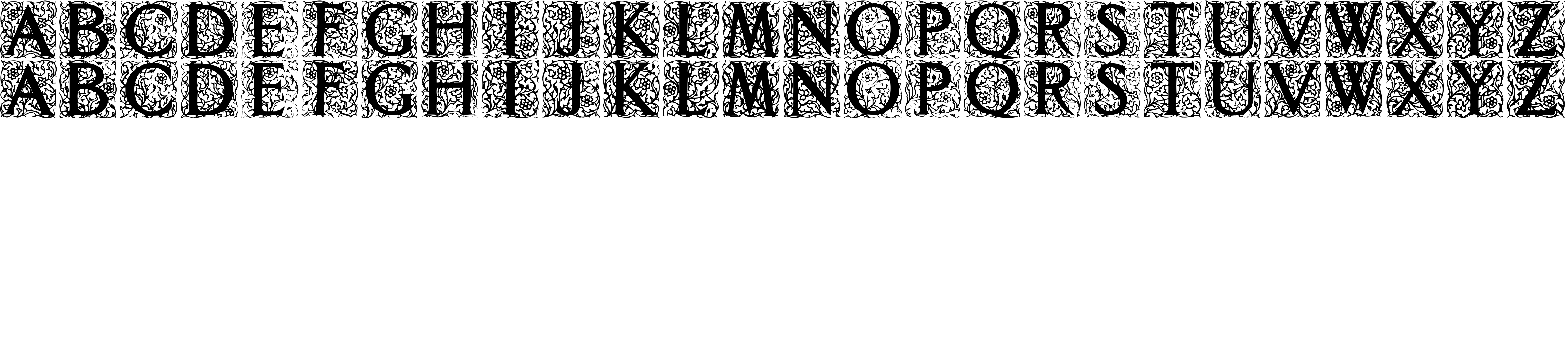 Preview font Decorated Roman Initials
