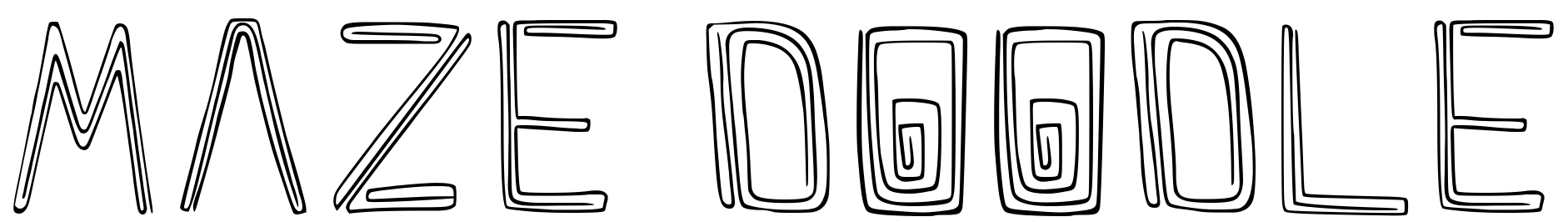 Font Maze Doodle