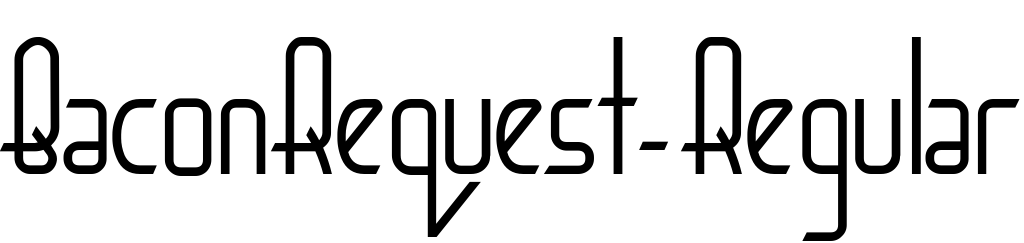 Font BaconRequest-Regular