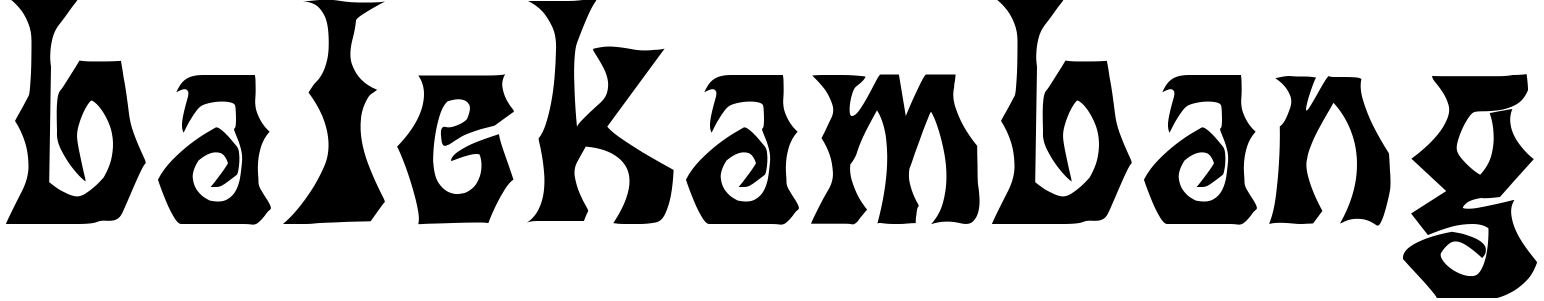 Font balekambang