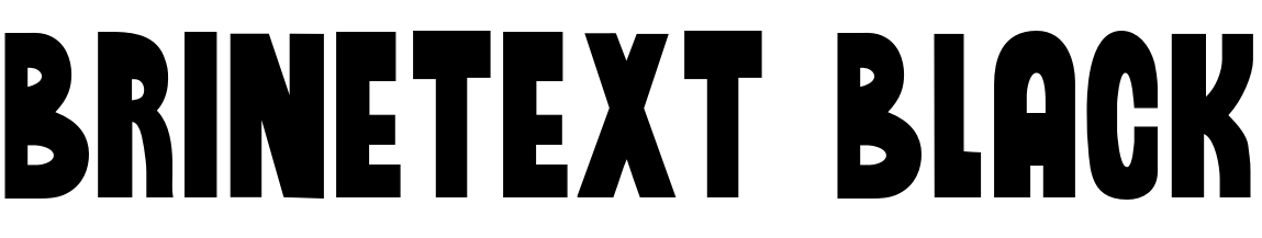 Font Brinetext Black
