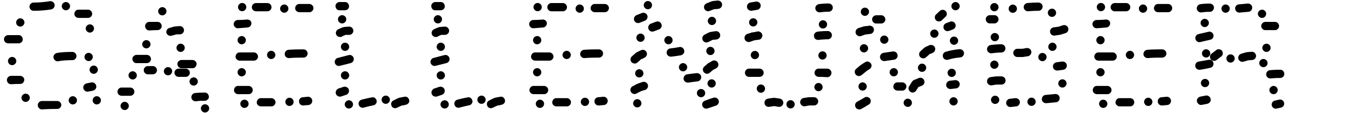 Font GAELLEnumber9