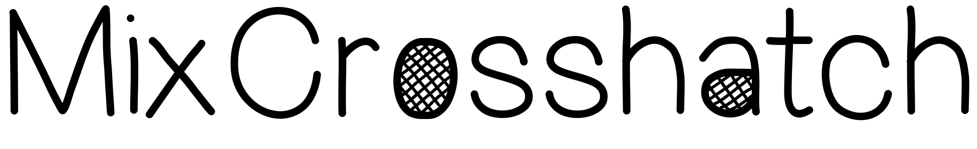 Font MixCrosshatch