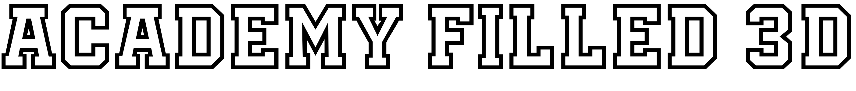 Font Academy Filled 3D