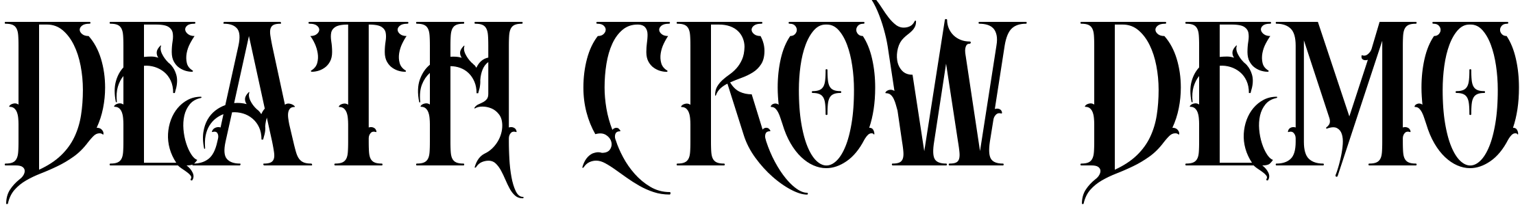 Font DEATH CROW DEMO