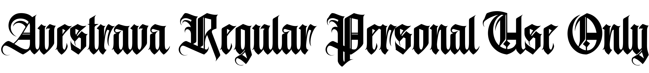Font Avestrava Regular Personal Use Only