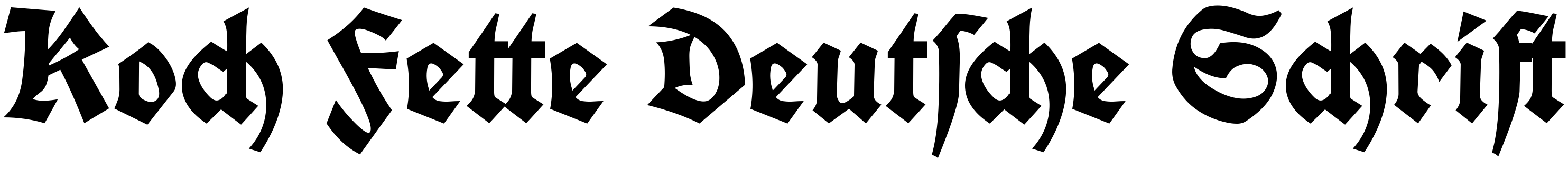 Font Koch Fette Deutsche Schrift