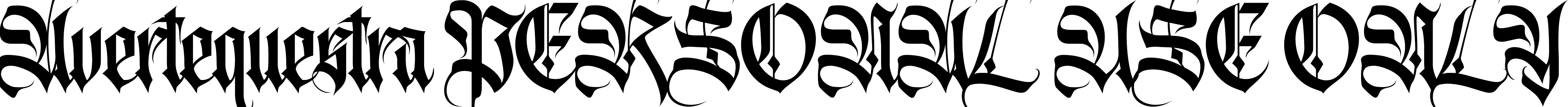 Font Avertequestra PERSONAL USE ONLY