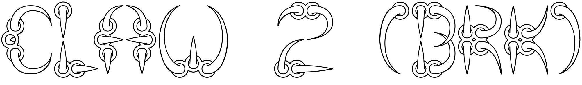 Font CLAW 2 (BRK)