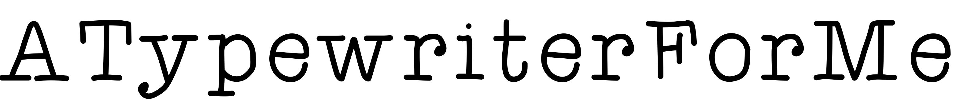 Font ATypewriterForMe