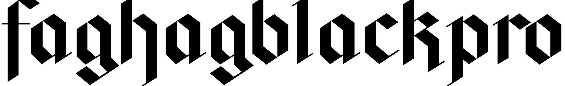 Font faghagblackpro