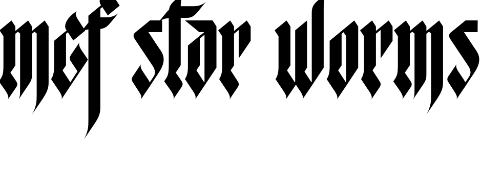 Font MCF Star Worms