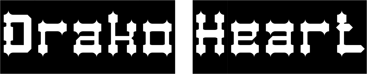 Font Drako Heart