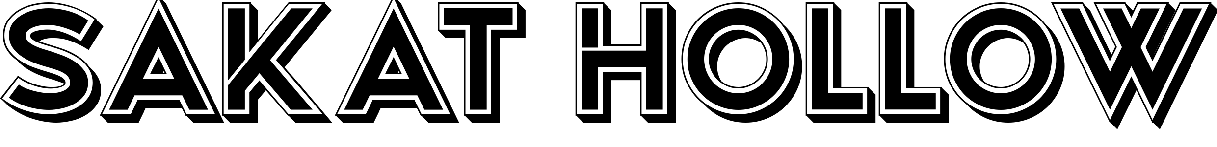 Font Sakat Hollow
