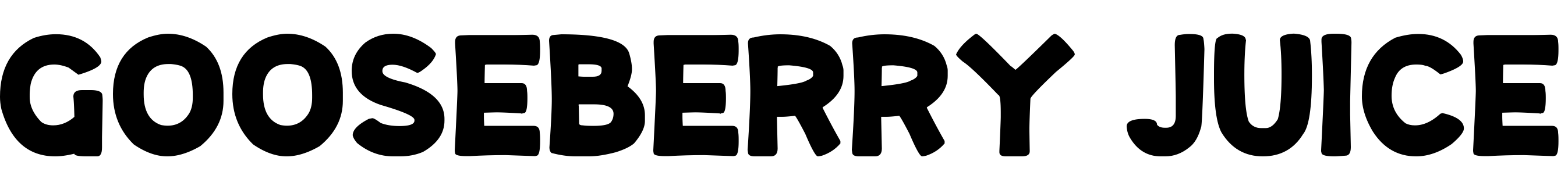 Font Gooseberry Juice