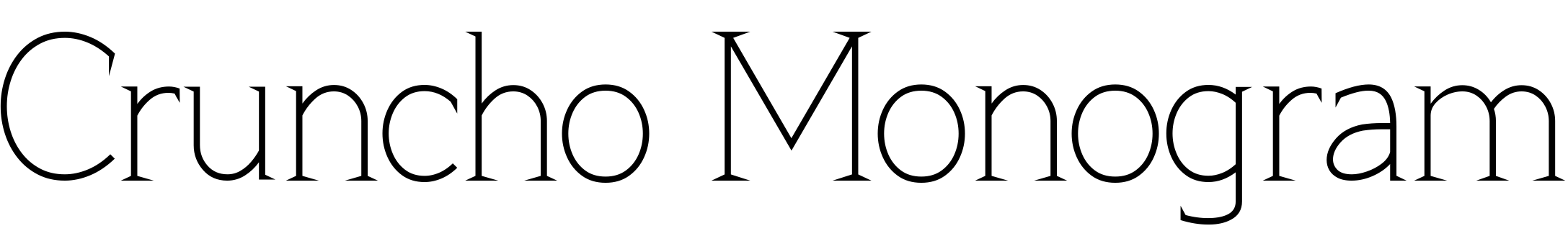 Font Cruncho Monogram