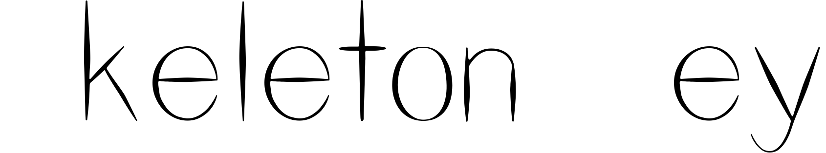 Font Skeleton Key