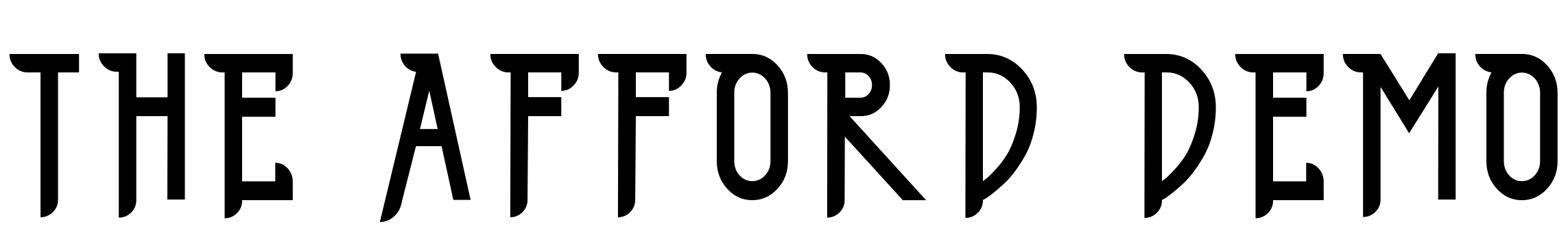 Font THE AFFORD DEMO