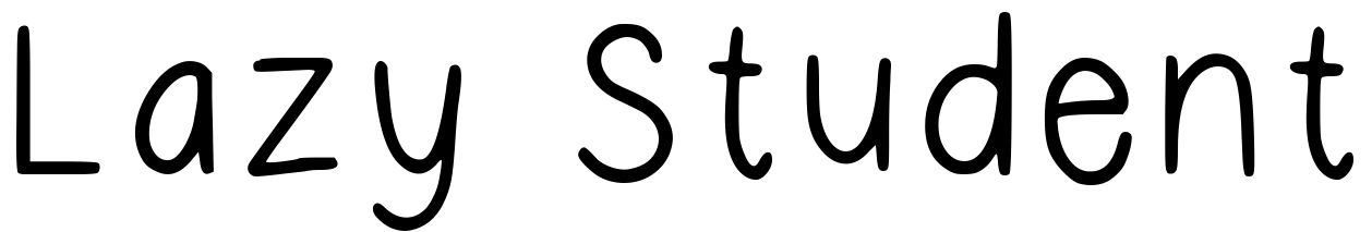 Font Lazy Student