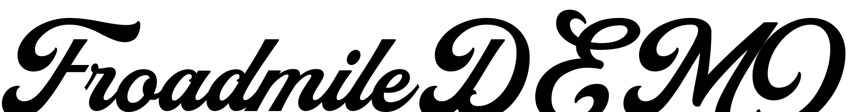Font FroadmileDEMO