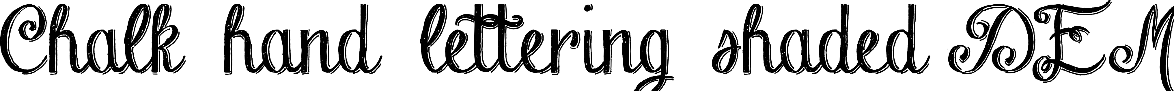 Font Chalk-hand-lettering-shaded DEM