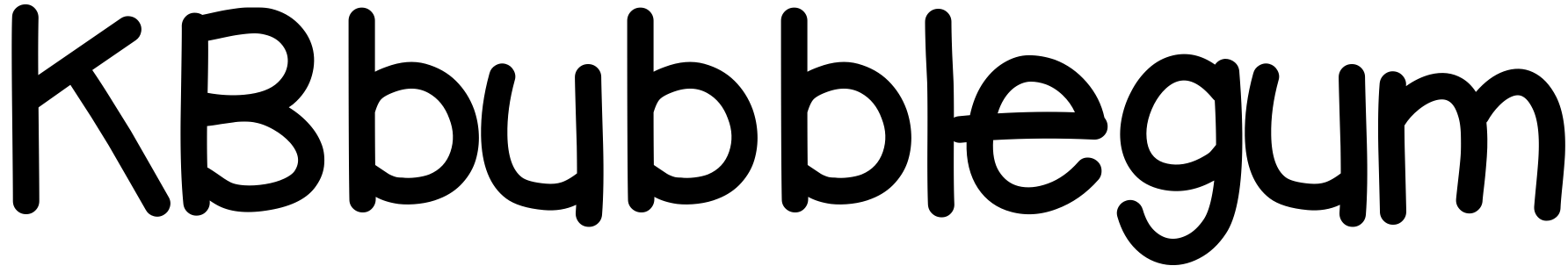 Font KBbubblegum