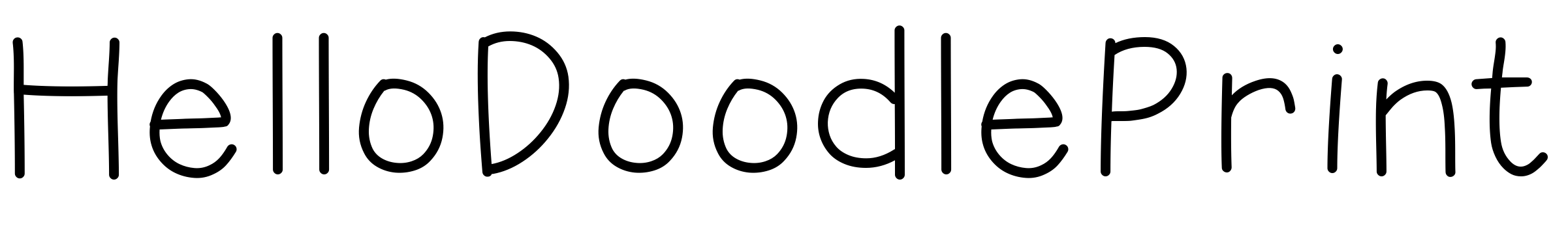 Font HelloDoodlePrint