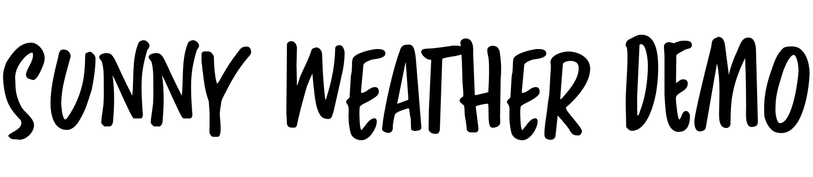Font Sunny Weather DEMO