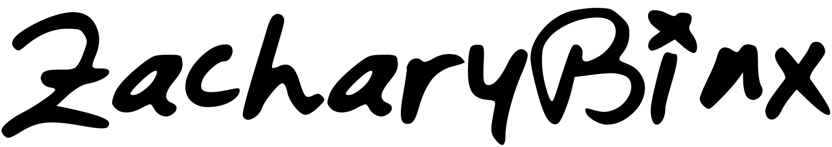 Font ZacharyBinx