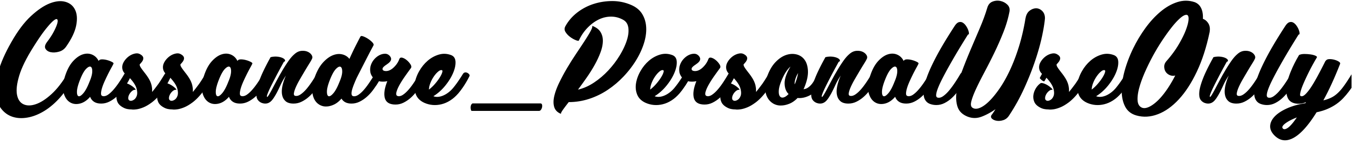 Font Cassandre_PersonalUseOnly