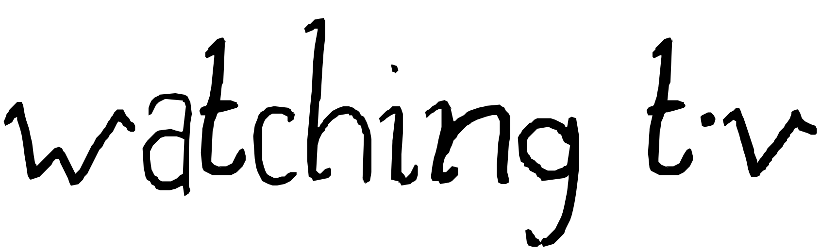 Font watching t.v