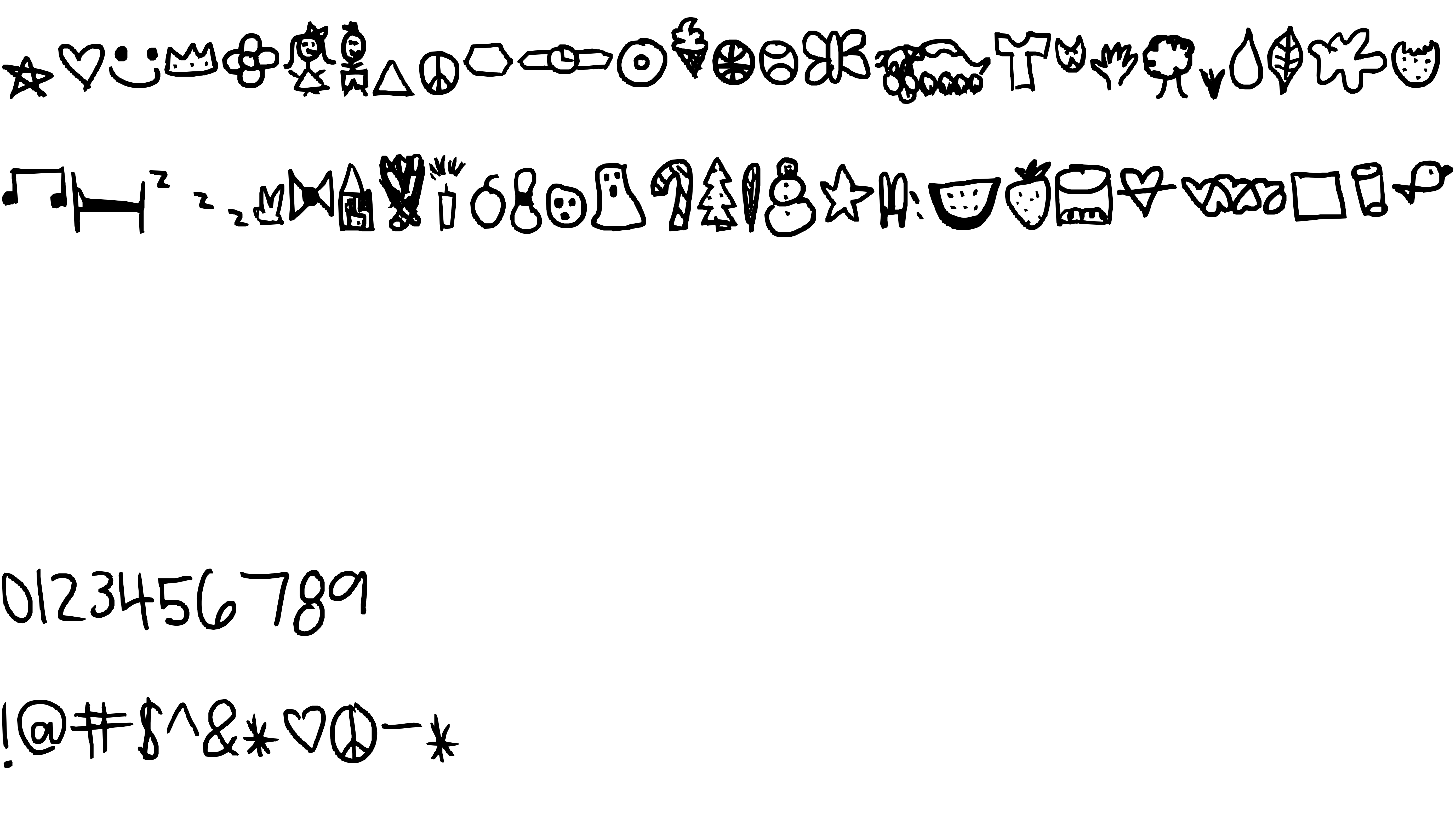 Preview font symbolsaresocool