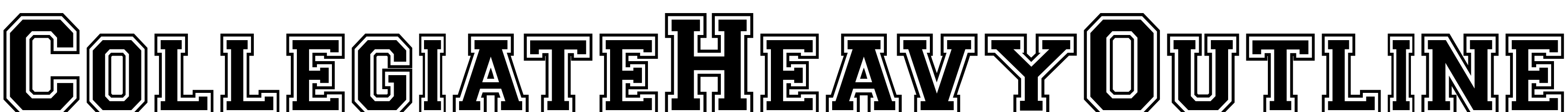 Font CollegiateHeavyOutline