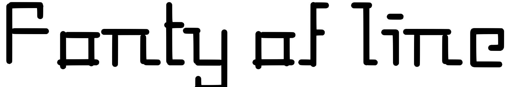 Font Fonty of line