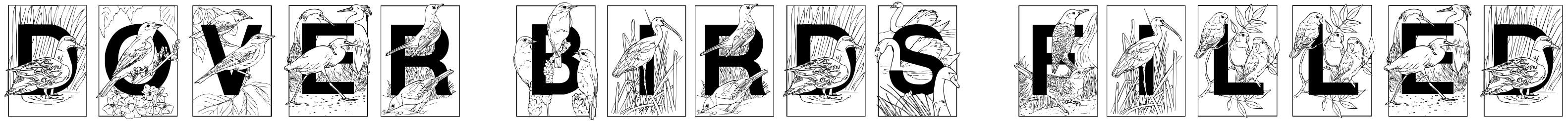 Font Dover Birds Filled