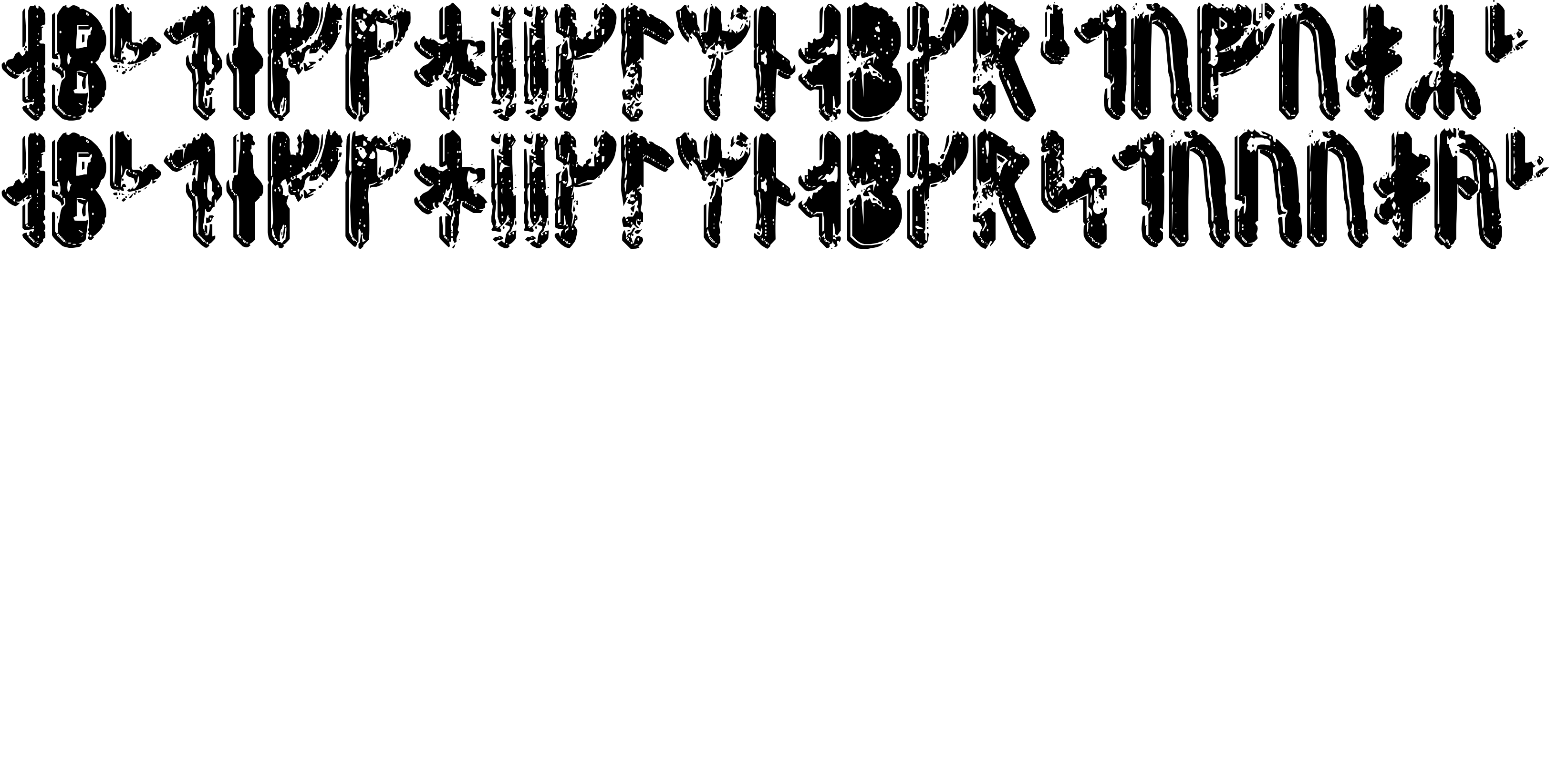 Preview font Fenrir Runic