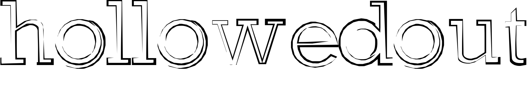 Font hollowedout