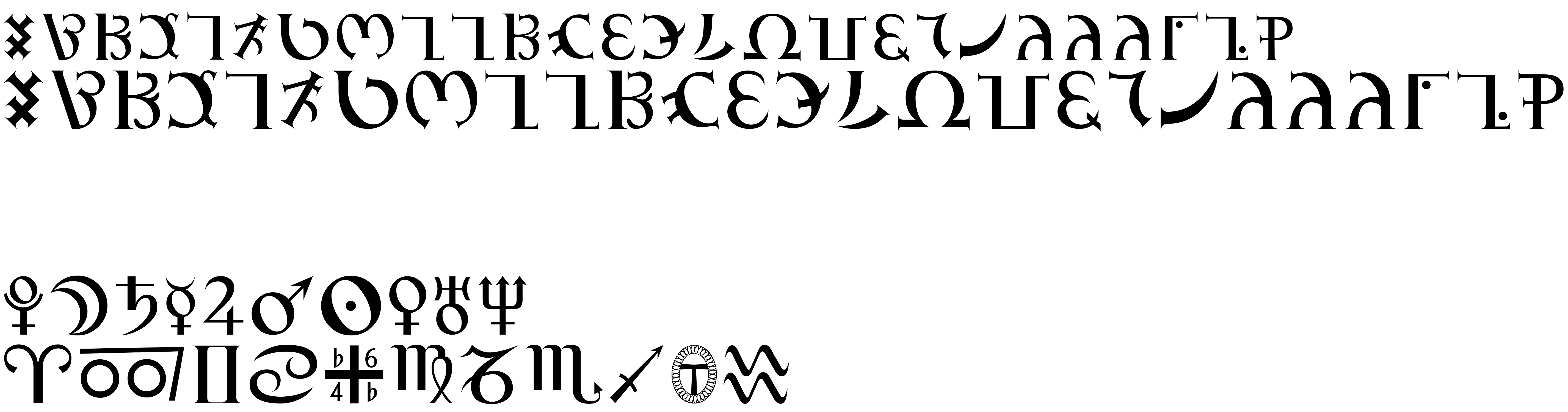 Preview font GD_Enochian