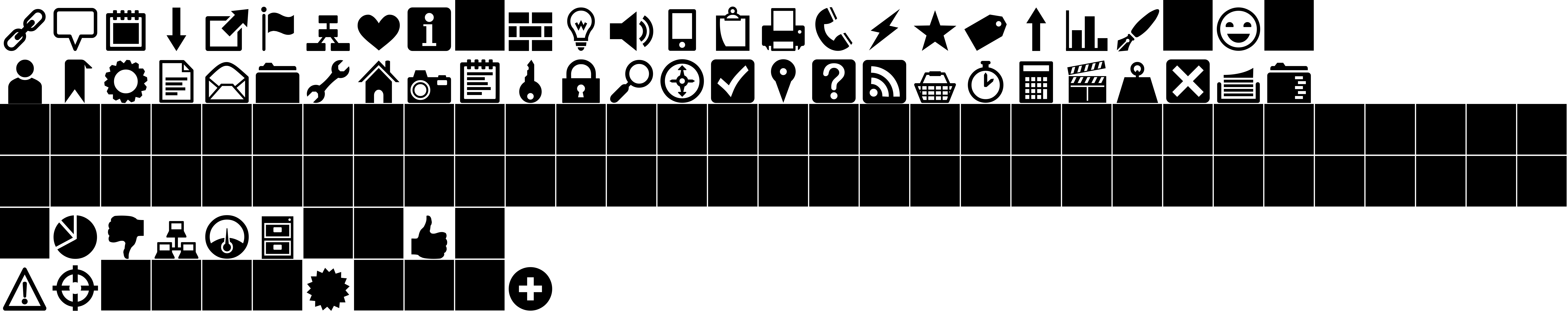 Preview font Heydings Icons
