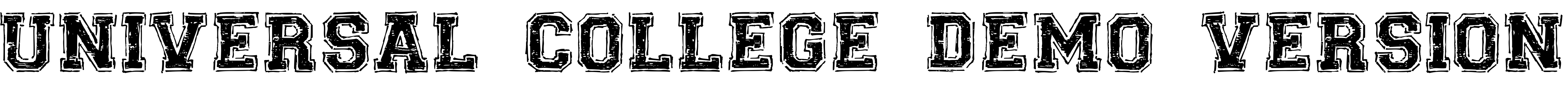 Font Universal-college_DEMO-version