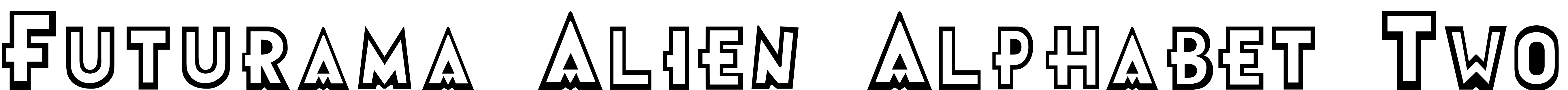 Font Futurama Alien Alphabet Two