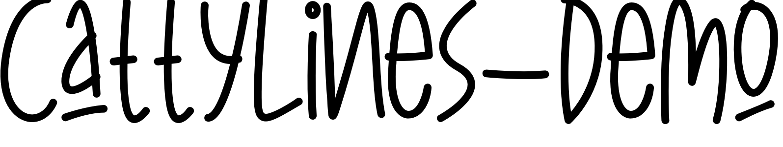 Font CattyLines-Demo