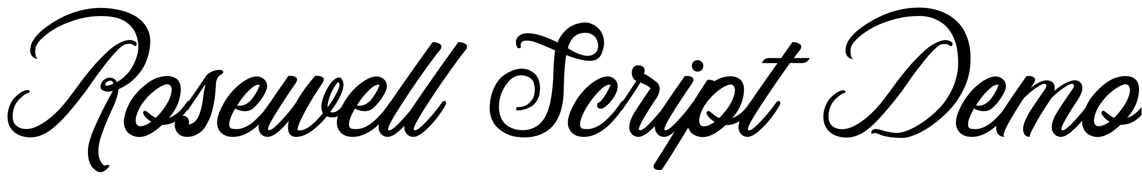 Font Rosewell Script Demo