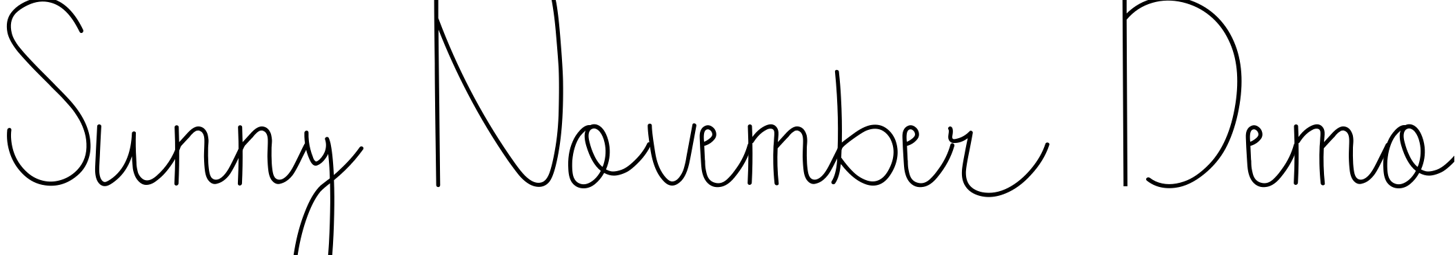 Font Sunny November Demo