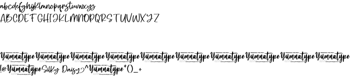 Font Silky Daisy Personal Use