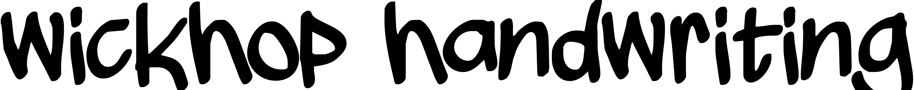 Font wickhop handwriting