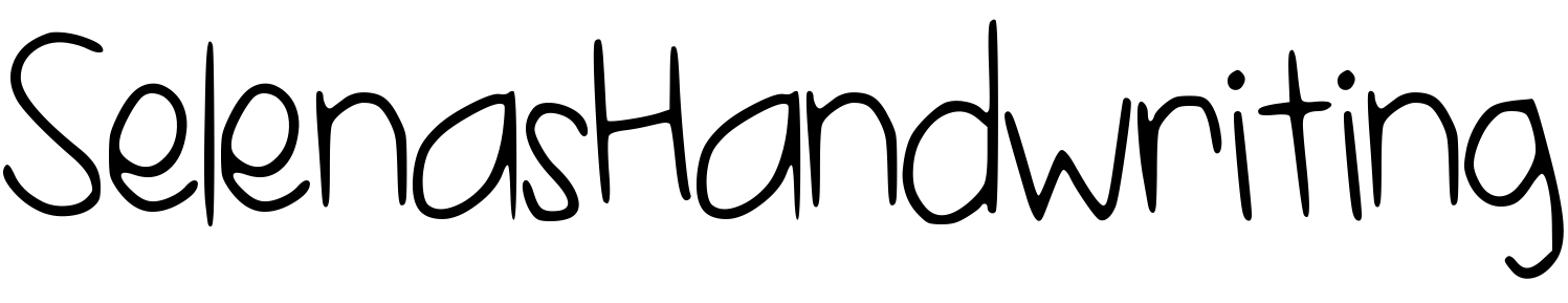 Font SelenasHandwriting
