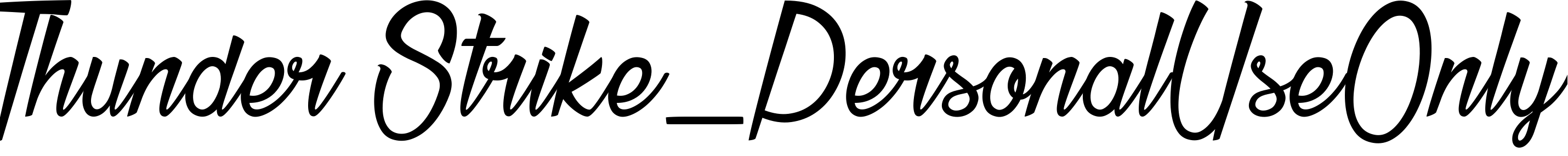 Font Thunder Strike_PersonalUseOnly