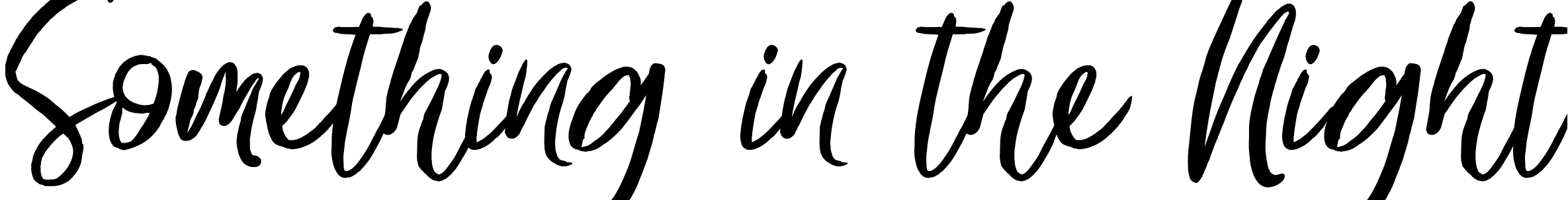 Font Something in the Night