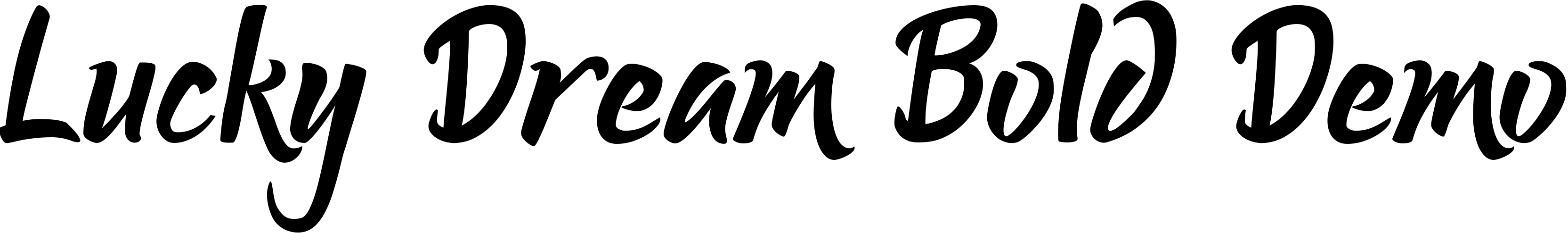 Font Lucky Dream Bold Demo